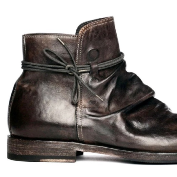 Pete Sorensen Lars Vintage Gray Leather Boots - Picture 5 of 12